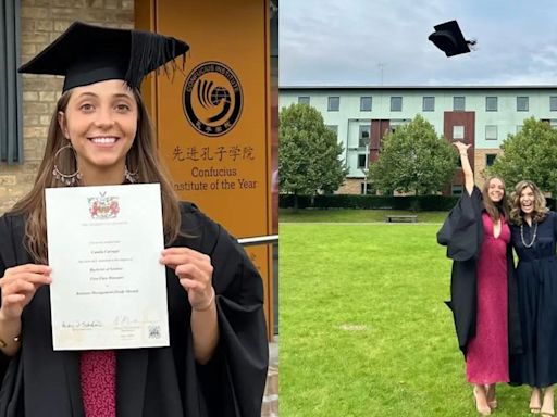 Camila Carvajal, sobrina de Tamara Falcó, se ha graduado en la universidad de Lancaster arropada por su madre y sus hermanas