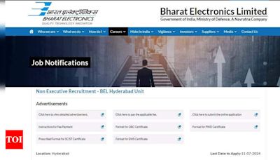 Bharat Electronics Recruitment 2024: Apply online for 32 EAT, Technician and JA Posts on bel-india.in - Times of India