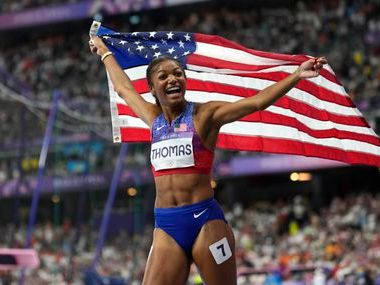 ‘The happiest moment of my life:’ Gabby Thomas, Massachusetts’ own, blazes to glory at the Paris Games - The Boston Globe