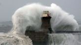 Lighthouse loses its dome as Storm Babet blasts in