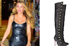 Blake Lively Embraces Lux Leather Trend With Christian Louboutin Stiletto Boots to Celebrate Taylor Swift’s 34th Birthday