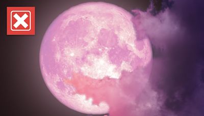 No, a pink moon doesn’t actually look pink