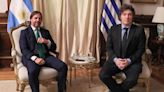 En Casa Rosada: un encuentro entre Javier Milei y Luis Lacalle Pou con pocas sonrisas