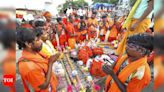 Kanwar yatra: Kanwariyas damage car yet again | India News - Times of India