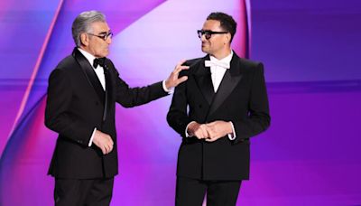 Eugene and Dan Levy get the 2024 Emmys started with a monologue that is Canadian nice