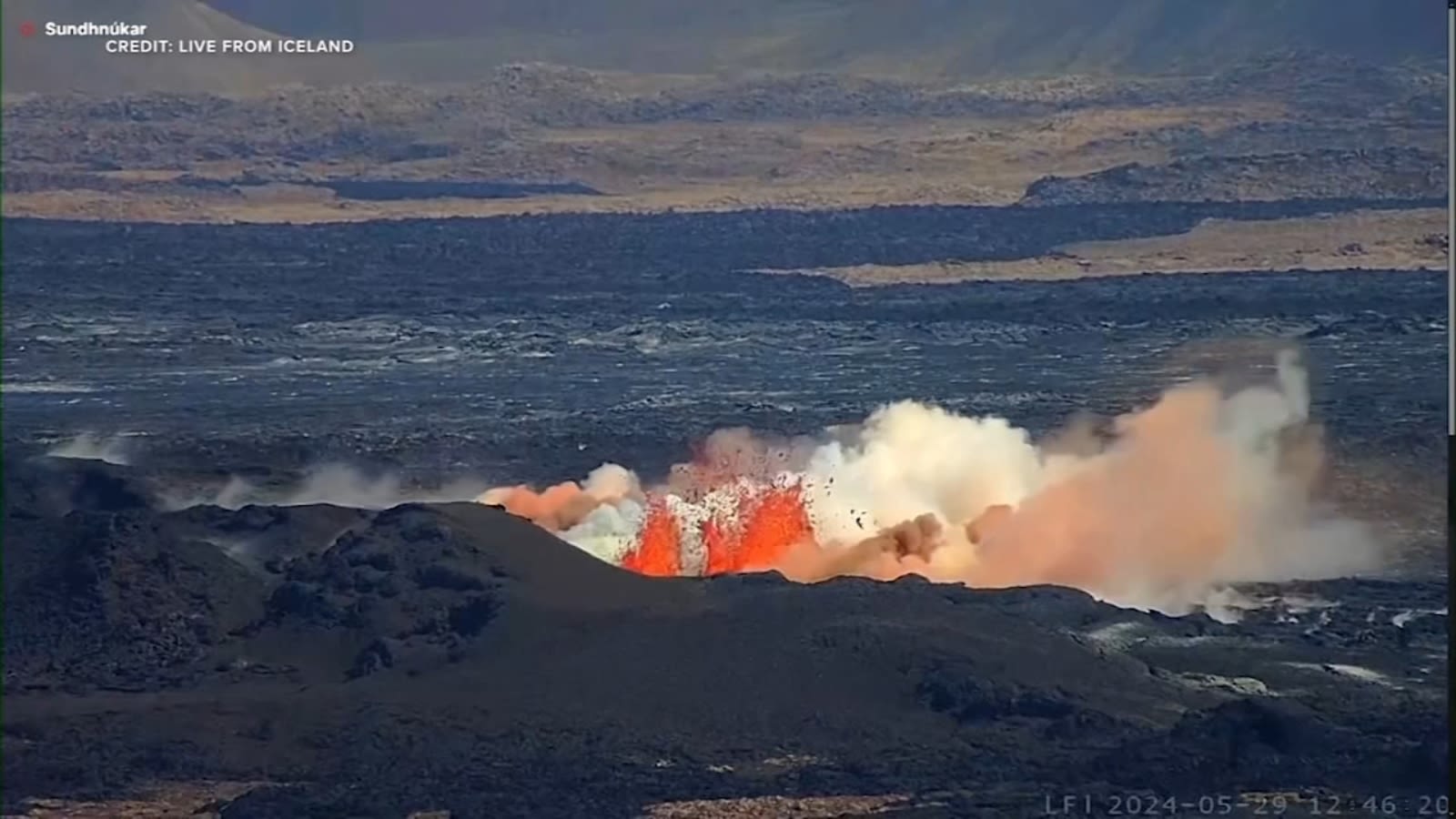 Iceland volcano starts erupting again, triggering local spa evacuations