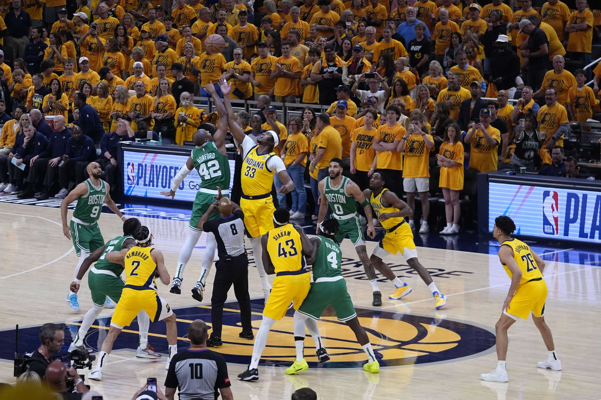 Jrue Holiday's finishing flurry helps Celtics beat Pacers 114-111 for 3-0 lead in East finals