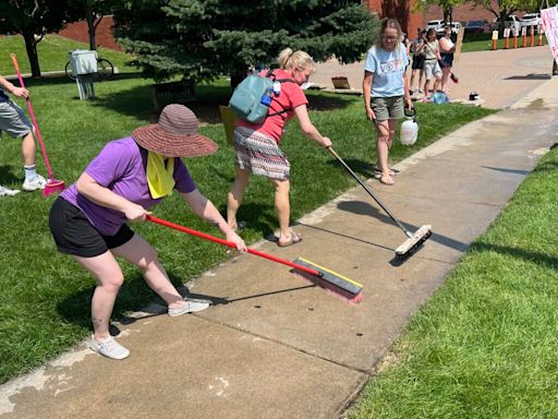 Residents symbolically cleanse Howell after white supremacist march