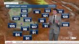 More heat after triple digits on Wednesday