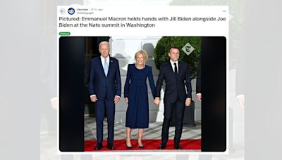 Fact Check: Yes, this Is a Real Pic of French President Emmanuel Macron and Jill Biden Holding Hands