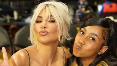 Kim Kardashian's daughter North, 10, shows off blonde streaks