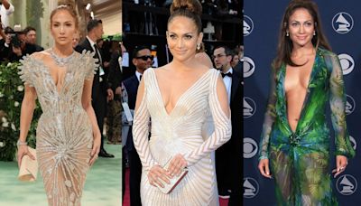 Happy 55th Birthday, JLo: See Jennifer Lopez’s Style Through the Years, From Her Iconic 2000 Grammys Versace Dress to Glittering Moments at...