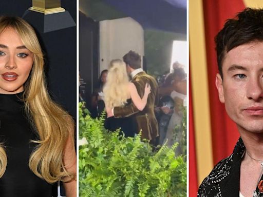 Sabrina Carpenter and Barry Keoghan Meet at the Top of the Met Gala Steps After Walking Red Carpet Separately: Watch