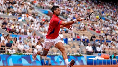 Novak Djokovic is into the Paris Olympics quarterfinals. Russia's Daniil Medvedev loses