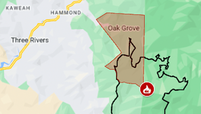 Coffee Pot Fire map: New evacuations near Sequoia National Park