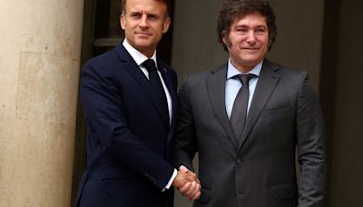 Milei fue recibido por Macron en medio de las tensiones entre Argentina y Francia