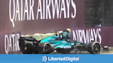 Alonso sufre un brusco accidente en Imola y deja dañado el coche