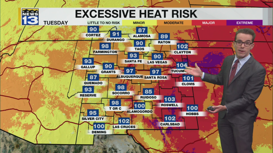 Very warm & drier weather in the short term around New Mexico