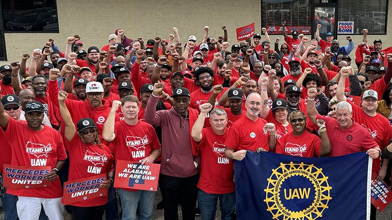 UAW asks NLRB to reject Mercedes vote results, order new election