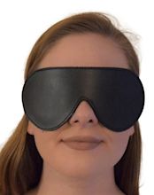Genuine Leather Padded Eye Mask / Blindfold with Elastic Strap - Sade ...