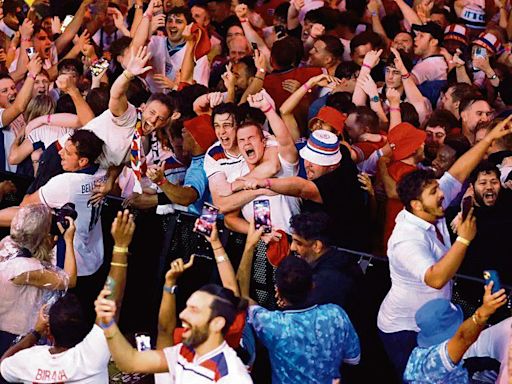Football fever takes over UK as England fans get ready to raise the roof