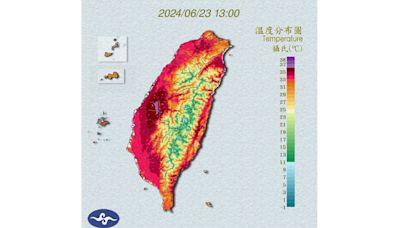 「燒蕃薯」熱到發紫！逾百測站破35度 這裡飆38.5度全台排名第一