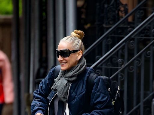 Sarah Jessica Parker’s Off-Duty Look Includes Ripped Sweatpants and Clogs