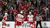 Detroit Red Wings get kick from Michael Rasmussen's non-kick goal in 3-2 win over Ducks