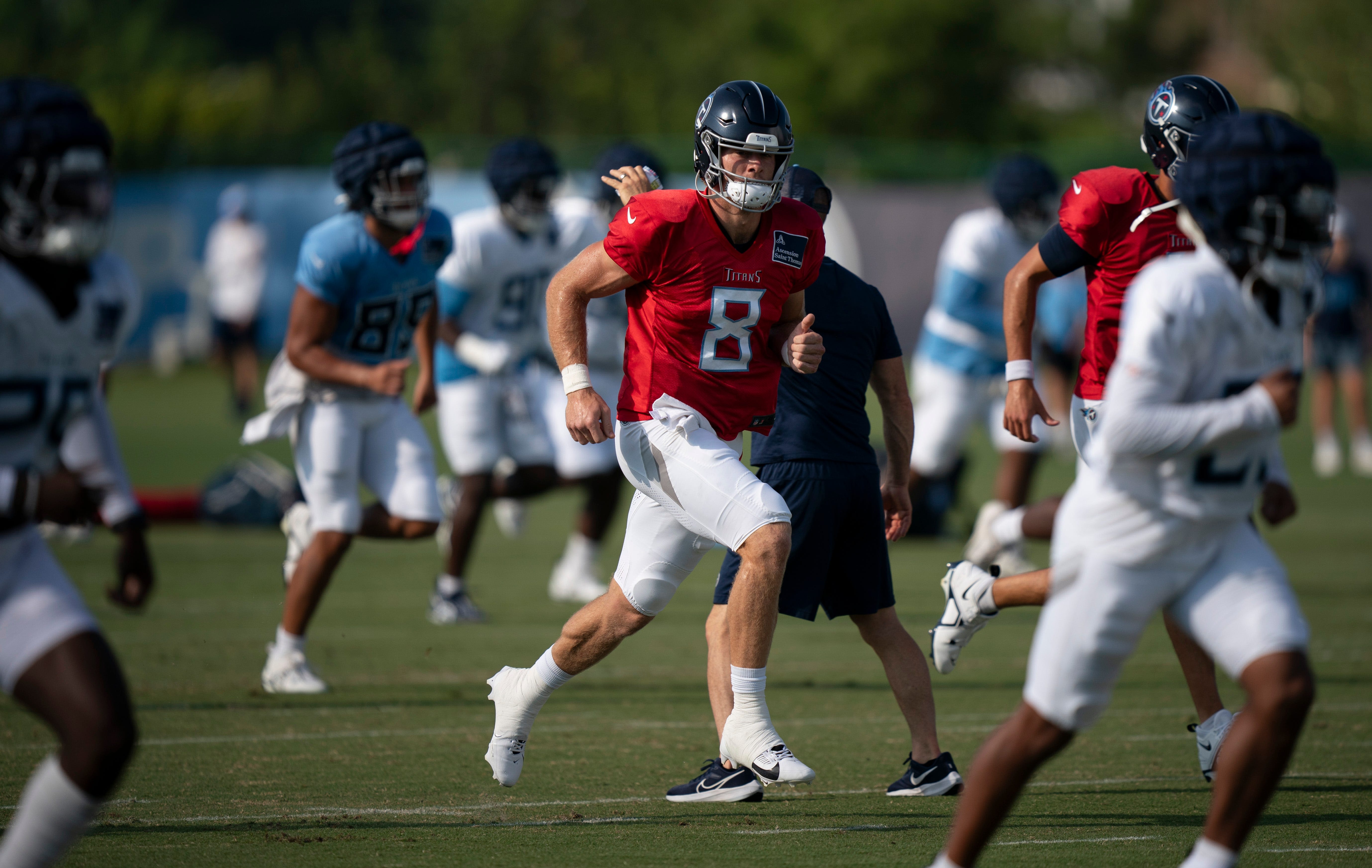 Will Levis stats: Every pass Tennessee Titans quarterback threw at Saturday practice
