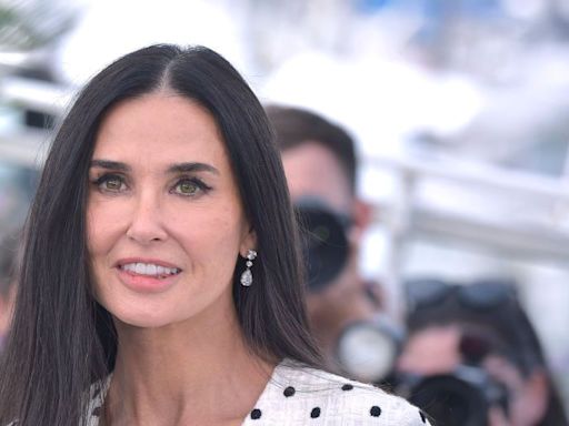 Demi Moore looks unreal in monochrome sculptural gown at Cannes Film Festival