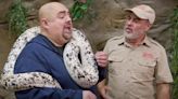 Gabriel Iglesias gets more than he bargained for on ‘Reptile Royalty’ with massive snake wrapped around him