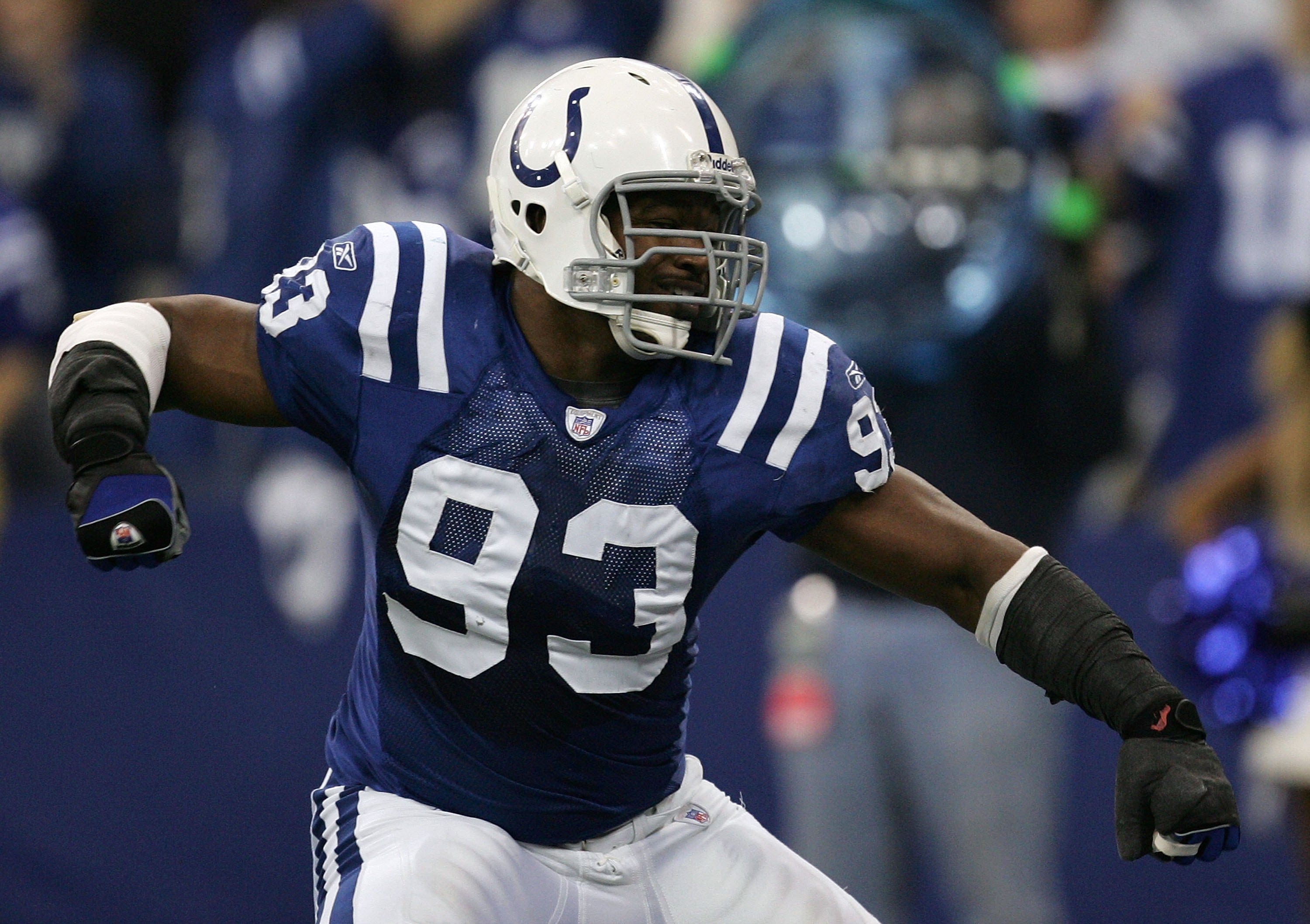 WATCH: Former Colts' DE Dwight Freeney puts on Hall of Fame Gold Jacket