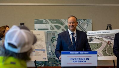 Second Gentleman praises president’s infrastructure investments at MSP airport