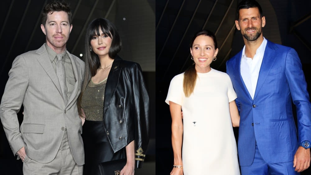 ...Novak Djokovic With Wife Jelena in Christian Dior, Nina Dobrev in Ralph Lauren With Shaun White: How Power Couples...