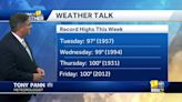 Weather Talk: Hot temperatures ahead, but not record-breaking