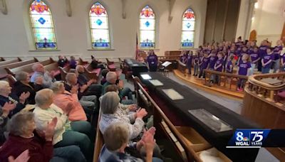 Elementary student chorus performs for special audience