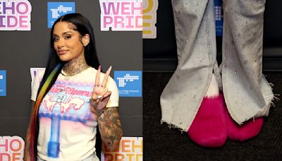 Kehlani Pops in Hot Pink Faux-Fur Mules at WeHo Pride 2024 Event Celebrating Cyndi Lauper