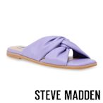 STEVE MADDEN-HOORAY 方頭雲朵交叉帶涼拖鞋-紫色