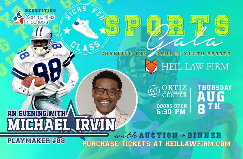 3-time Super Bowl Champion Michael Irvin headlines third annual Kicks for Class