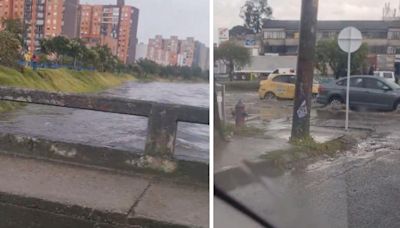 Canal de calle 13 con Boyacá (Bogotá), a punto de desbordarse; hay inundación por lluvias