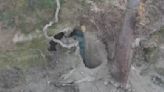 Hidden homeless caves found dug into Tuolumne River bank in Modesto