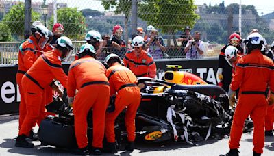 F1 Monaco GP 2024 LIVE: Race updates, times and results as red flag thrown after huge Sergio Perez crash