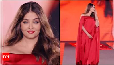 Aishwarya Rai Bachchan conquers the ramp in a stunning balloon-hem red dress at Paris Fashion Week 2024 | Hindi Movie News - Times of India