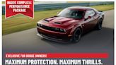 Dodge's Complete Performance Vehicle Protection Package covers 5,000 parts