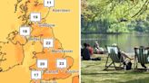 Met Office predicts 23C scorcher as weather map shows the two hottest UK cities