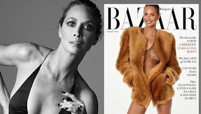 Christy Turlington, 55, showcases her age-defying good looks as she goes braless in series of racy ensembles for sizzling new shoot