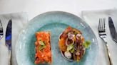 Spice up date night with Cedric Vongerichten's salmon crostini with tomato salad recipe