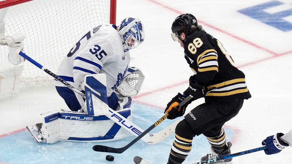 Saturday's hockey: Bruins' Pastrnak scores in OT to eliminate Leafs in Game 7