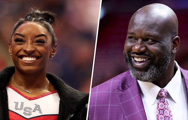 Pic showing Simone Biles and Shaquille O’Neal’s height difference goes viral again during Olympics