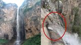 亞洲第一高瀑布造假？遊客一看雲台山天瀑頂端 竟是「水管放水」